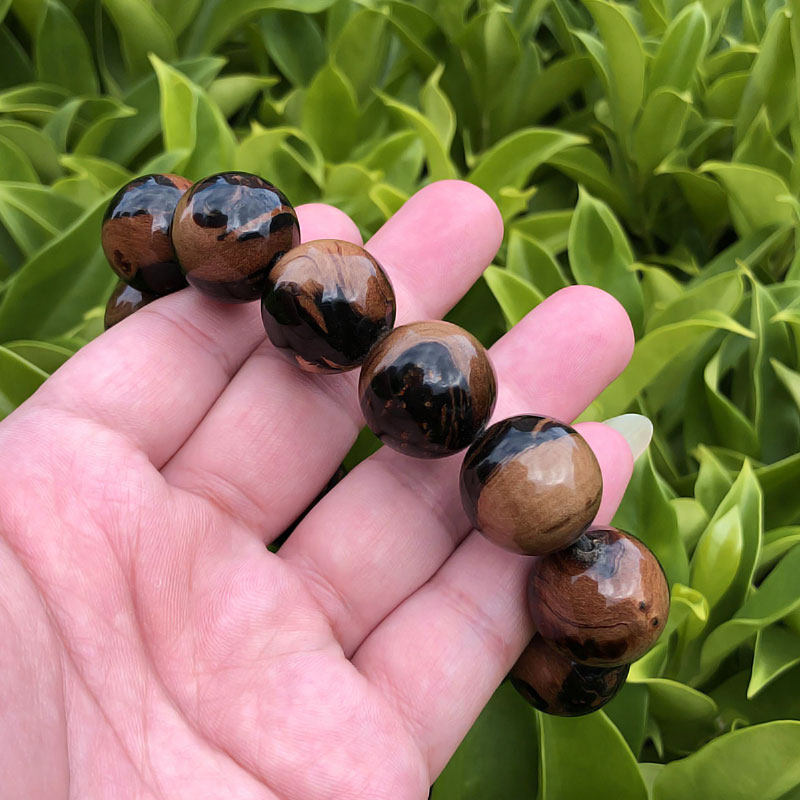 天然血柳活海柳手串圆珠文玩男士情侣生日礼物手串