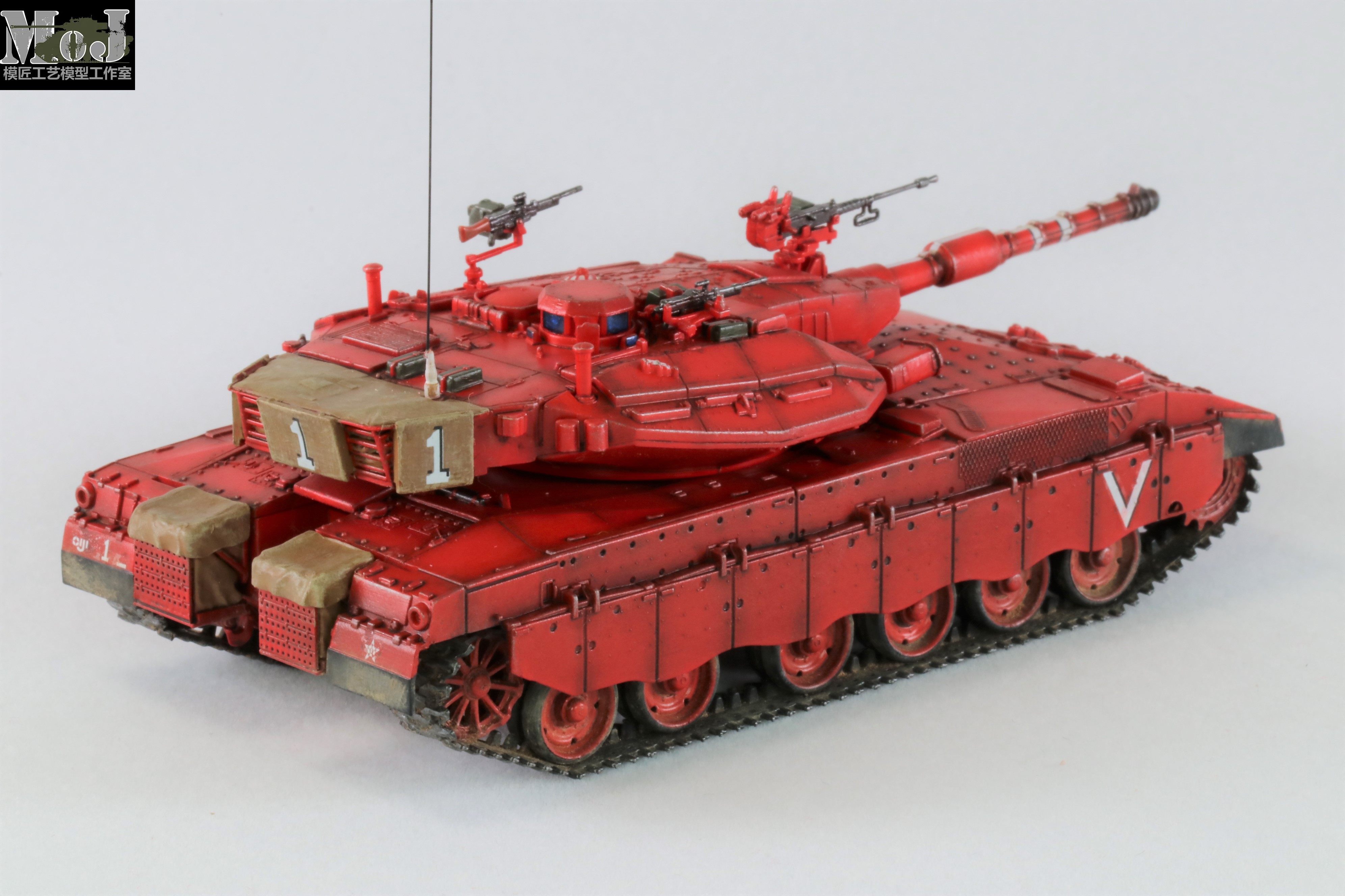 小号手82917以色列卡瓦3d主战坦克红狼战车成品代工坦克