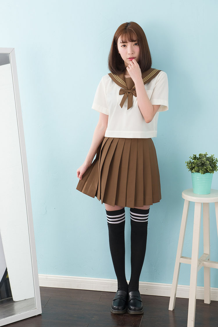 麦子家jk制服配套百褶裙女子高中中学生校服学院半身裙