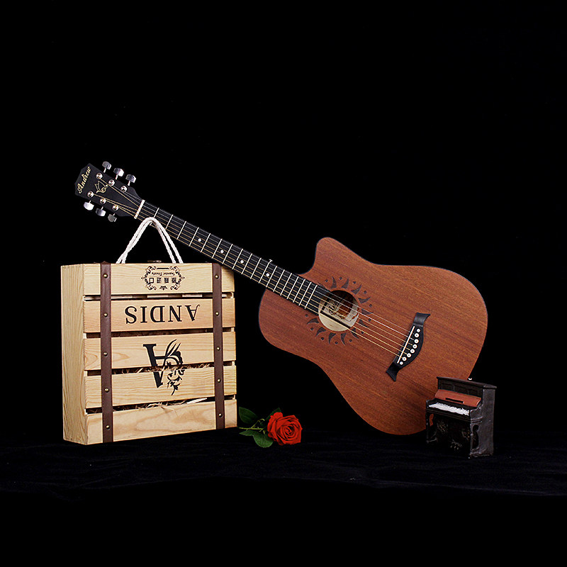 andrew安德鲁38寸单板民谣网红吉他男女初学者学生吉他-民谣吉他