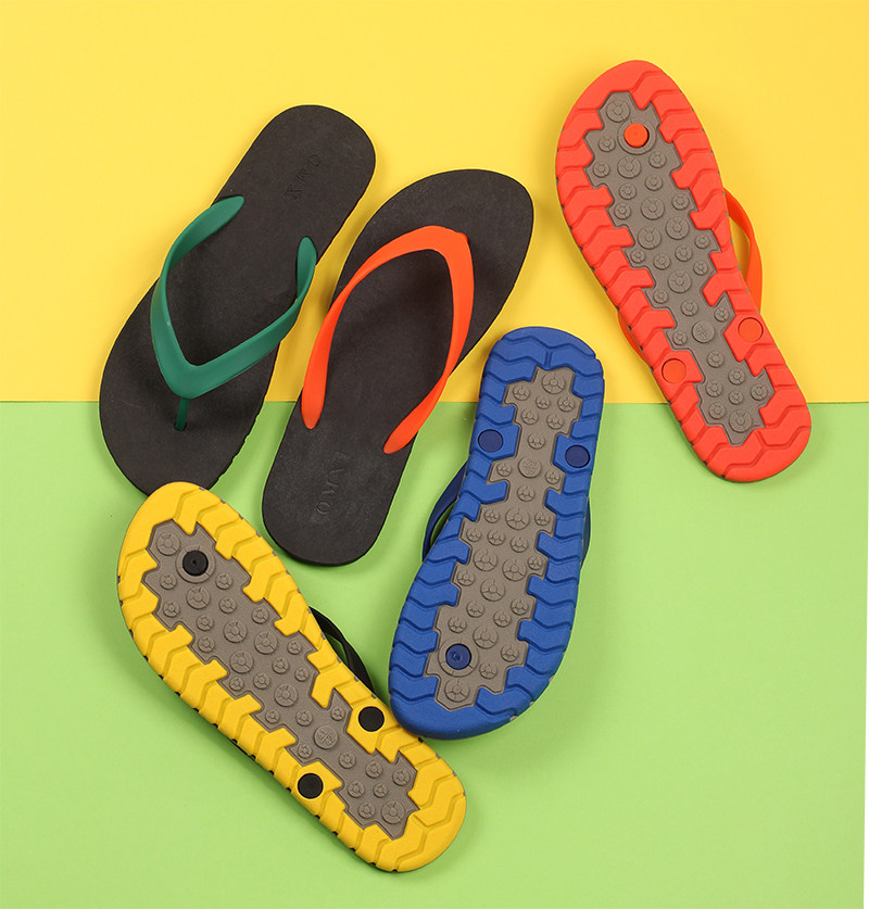 高品质tpr橡胶胶底防滑防臭耐磨拼色男女人字拖人字拖