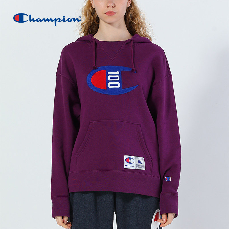 champion冠军100周年潮流休闲百搭舒适宽松连帽长袖卫衣