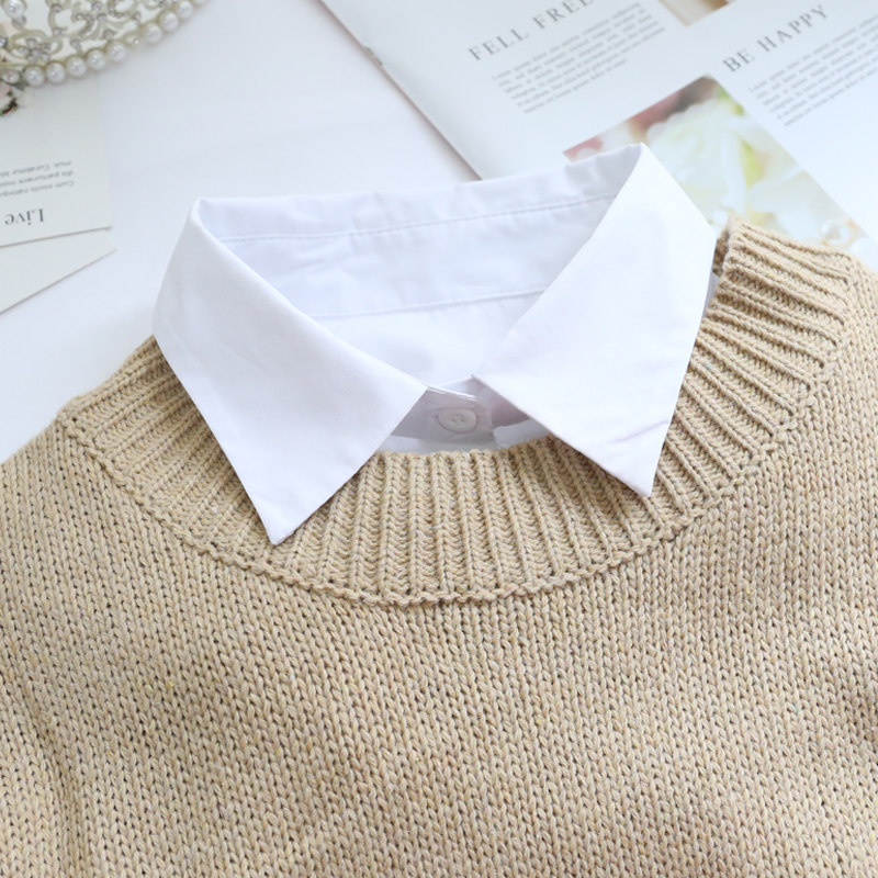 衣领棉质百搭领子假领衬衫装饰黑白职业衬衣假领