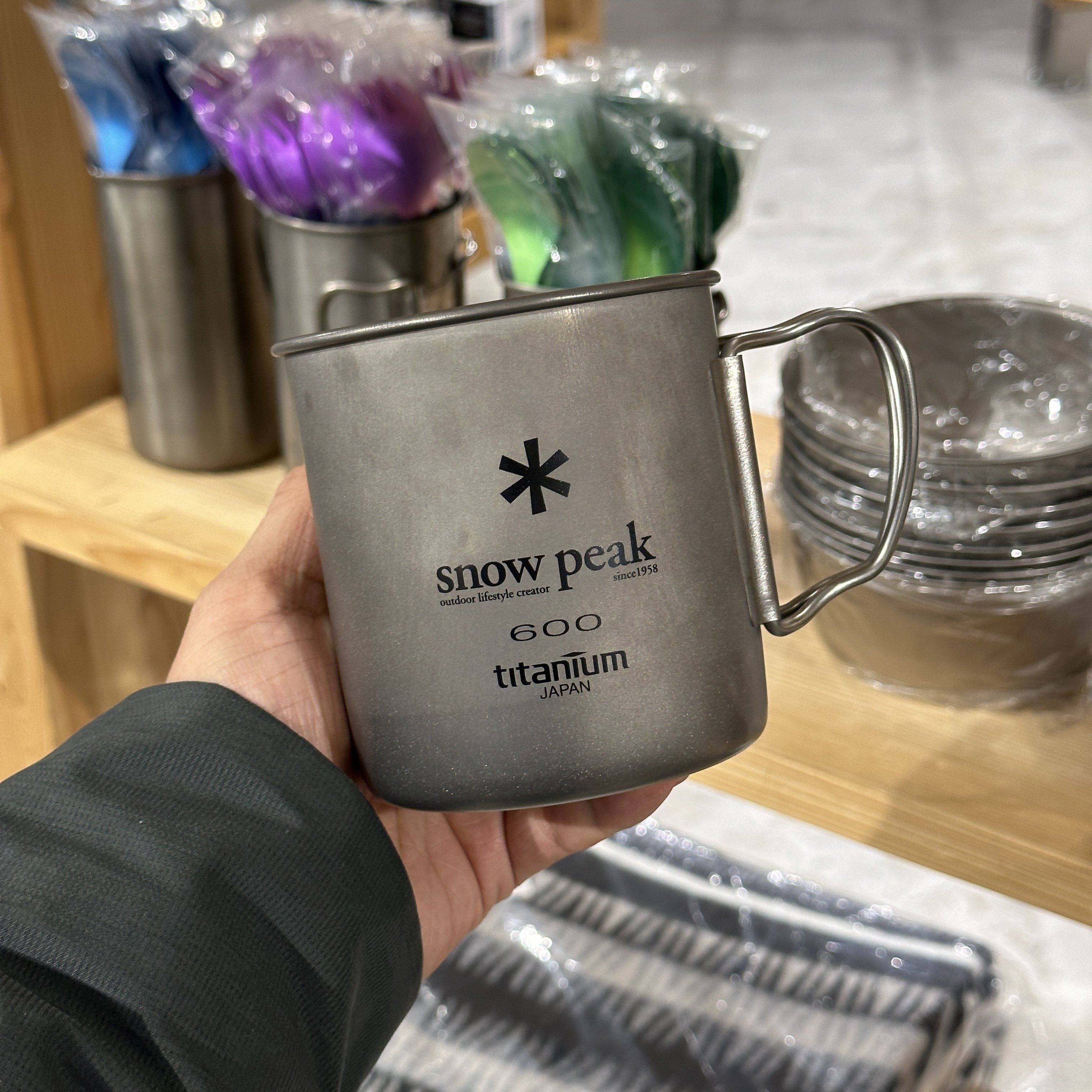 现货日本雪峰snowpeak钛杯450ml300ml220ml户外露营水杯