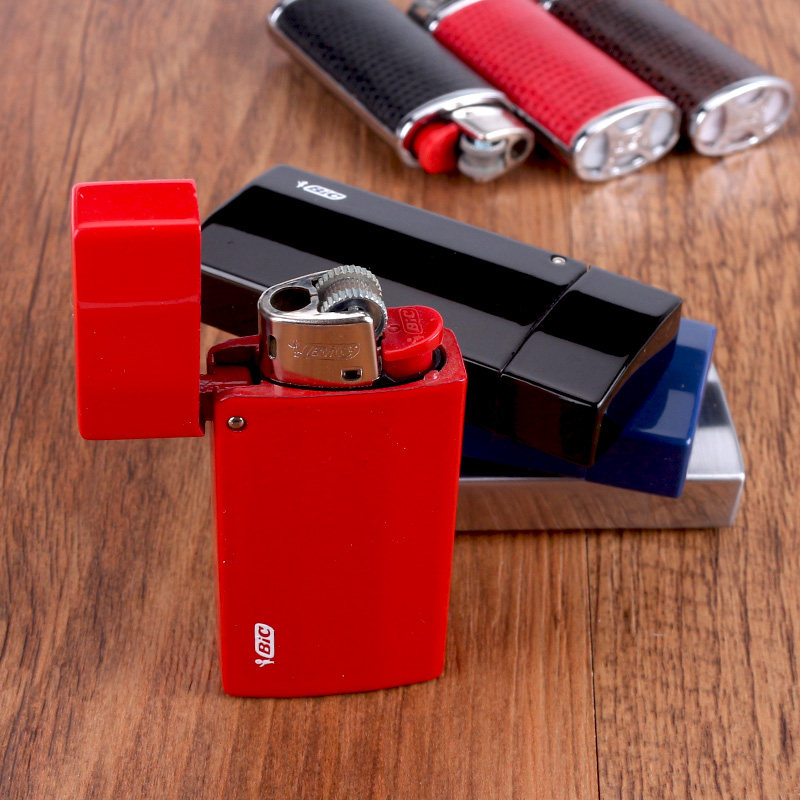 法国bic比克打火机男砂轮式火石j5滑轮充气一次性打火机