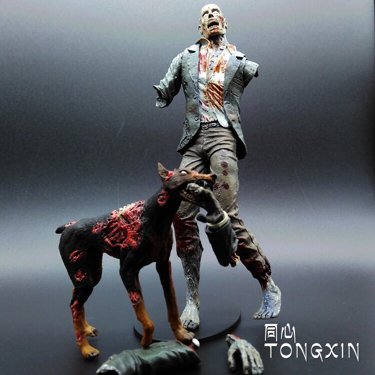 初版生化危机行尸走肉舔食食者僵尸丧尸狗犬可动人偶潮玩盲盒