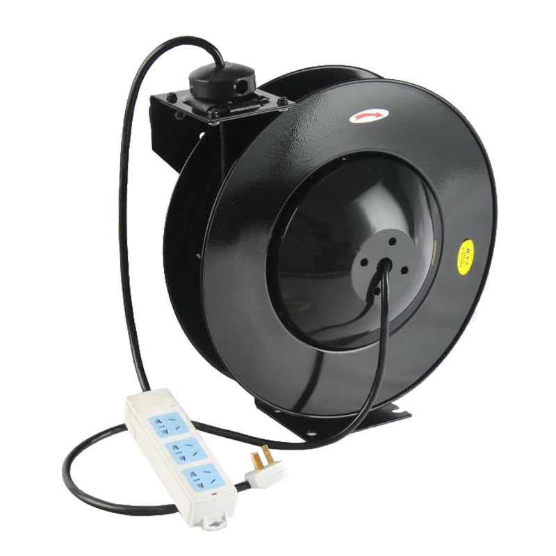 线盘自动卷线迷你铁制电线轮绕绳盘卷线缆工具