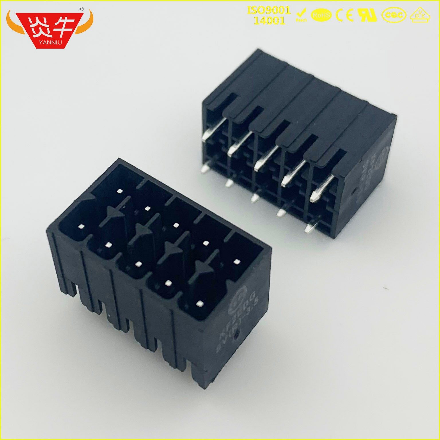 紧凑型弹簧快速双层插拔接线端子kf2edgsv35mm连接器接插件连接器