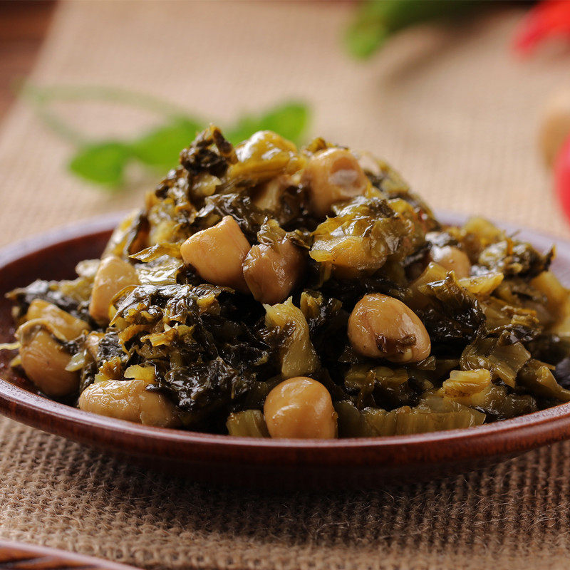 得福梅菜花生宁波特色早餐下饭饭菜酱菜咸菜腌制