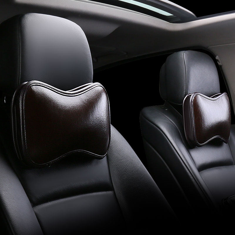汽车座椅真皮头枕货车轿车司机驾驶员牛皮护颈头枕