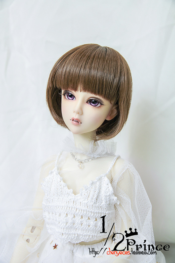 bjd娃娃假发三分3分巨婴dd碎齐刘海短发bjd娃娃