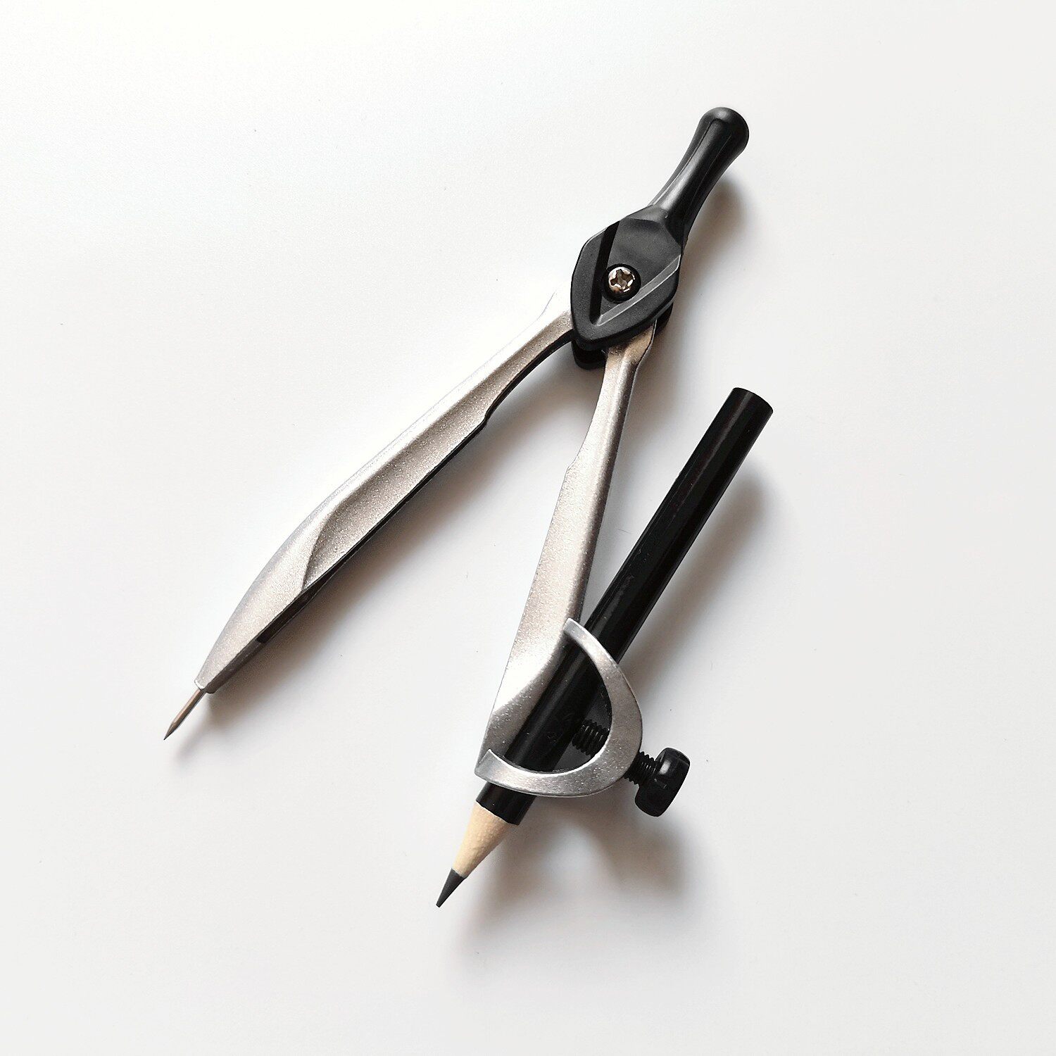 圆规可夹笔针管学生多功能考试画圆金属工程制图圆规