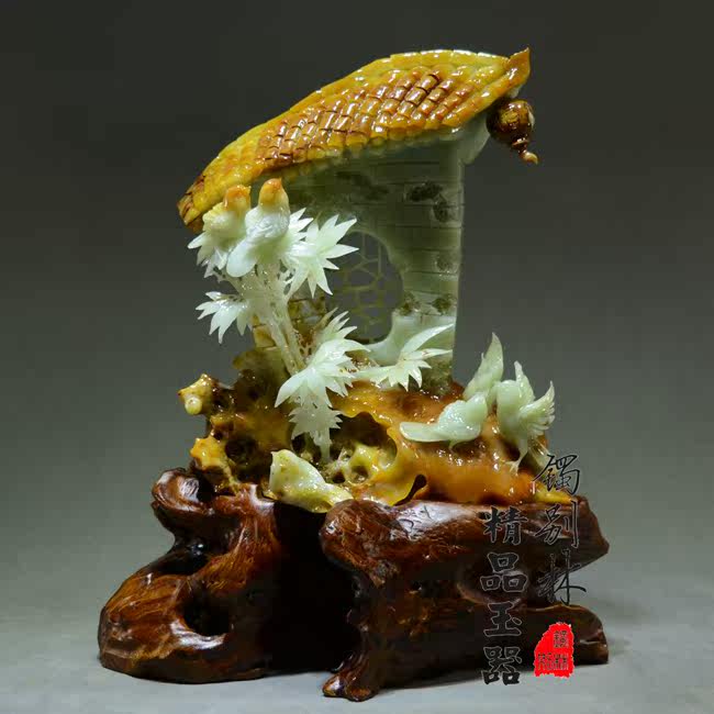 摆件玉石客厅天然岫玉玉器原石玉雕大办办公室珠宝奇石