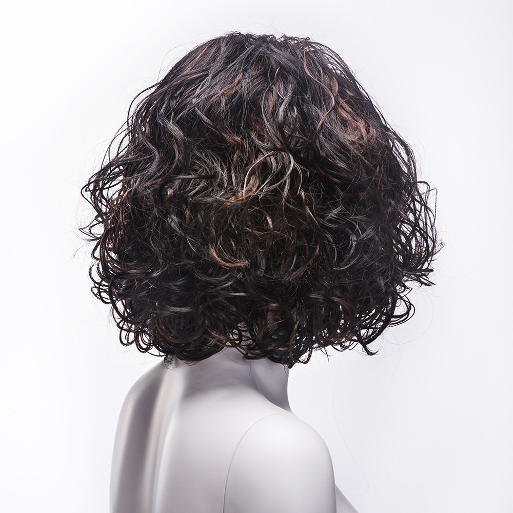 假发短卷发时尚欧美小卷梨花卷中长发蓬松自然日常整顶假发