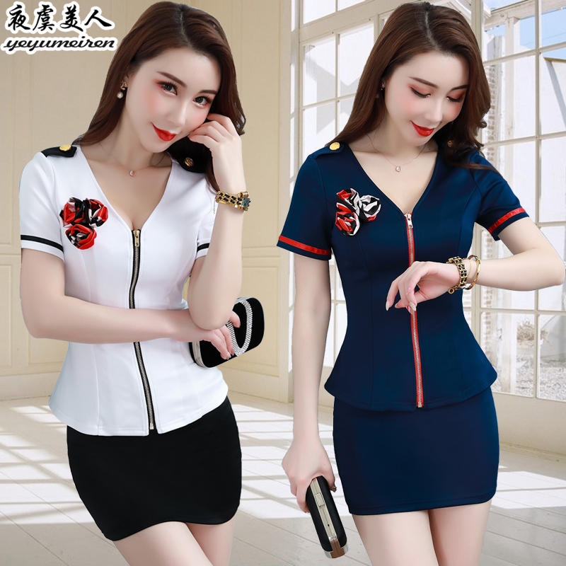 足浴技师工服2019新款桑拿按摩洗浴中心工作服小姐酒店工作制服