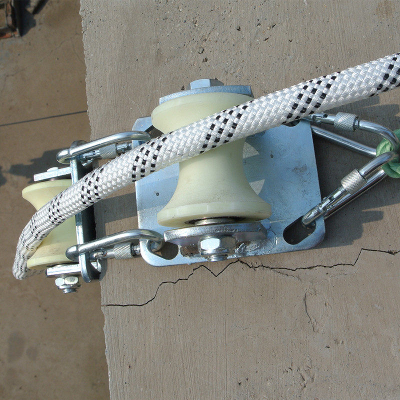 收绳器便携式高空作业外墙清洗简易省力蜘蛛人滑轮放绳器