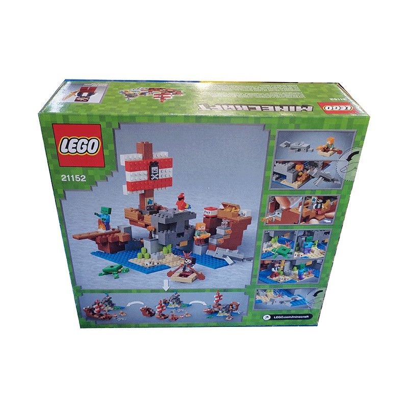 乐高21152我的世界海盗船冒险益智拼插积木儿童玩具塑料积木