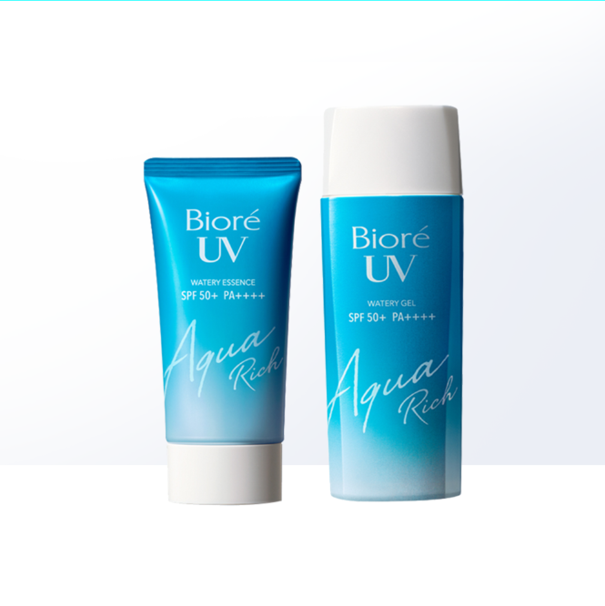 Biore碧柔清爽水感防晒啫喱90ml防晒霜50ml 3支装进口保湿防晒乳 - 图1