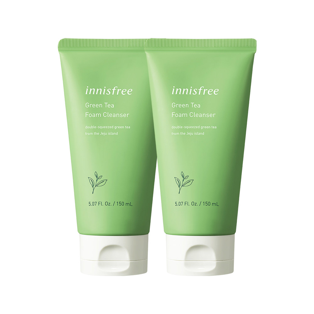 韩国innisfree悦诗风吟进口绿茶泡沫洗面奶平衡洁面乳150ml洁面