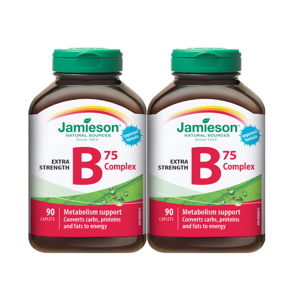 jamieson健美生维生素b族复合片90粒2瓶b族维生素b2b6生物素