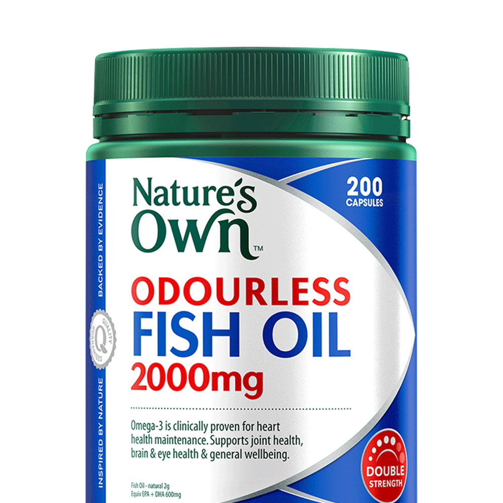 【直营】澳洲natures own进口深海无味鱼油软胶囊2000mg*200粒