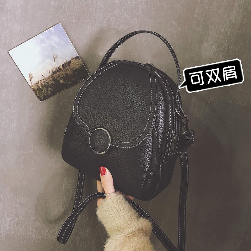 双肩包女2019新款韩版百搭小书包ins超火旅行斜挎小背包时尚女包