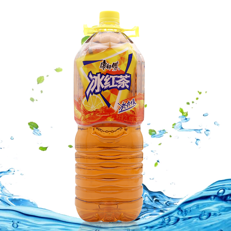 康师傅冰红茶柠檬红茶茶饮料2l6瓶整箱冰力十足茶饮料