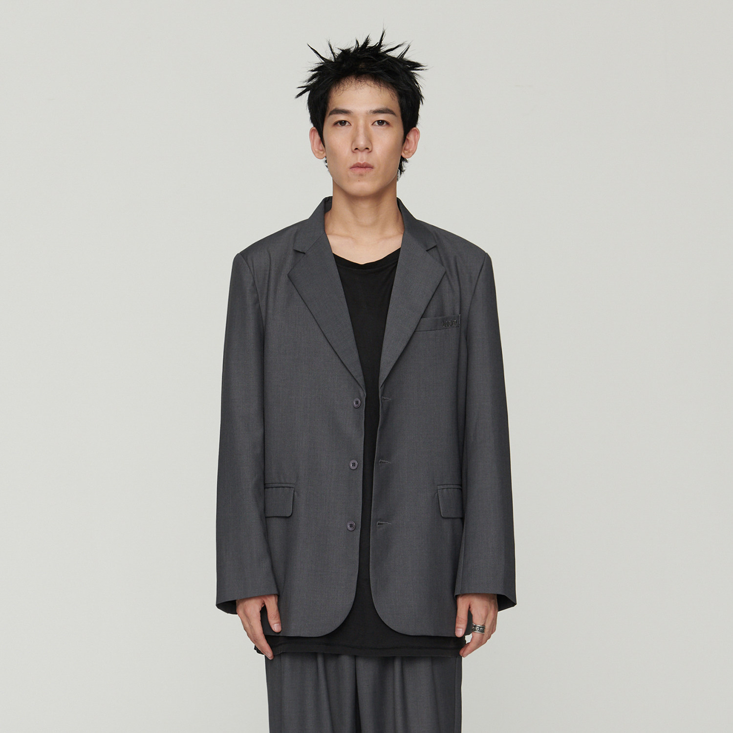 宽松varied小众山本耀司风雅雅痞垫肩休闲西服西服