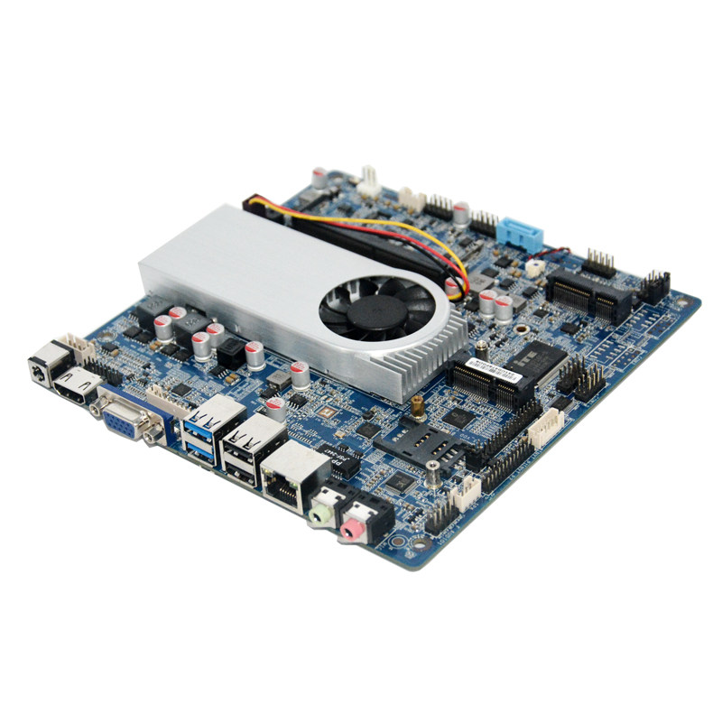 全新超薄i36100u迷你工控一体机主板itxdc主板