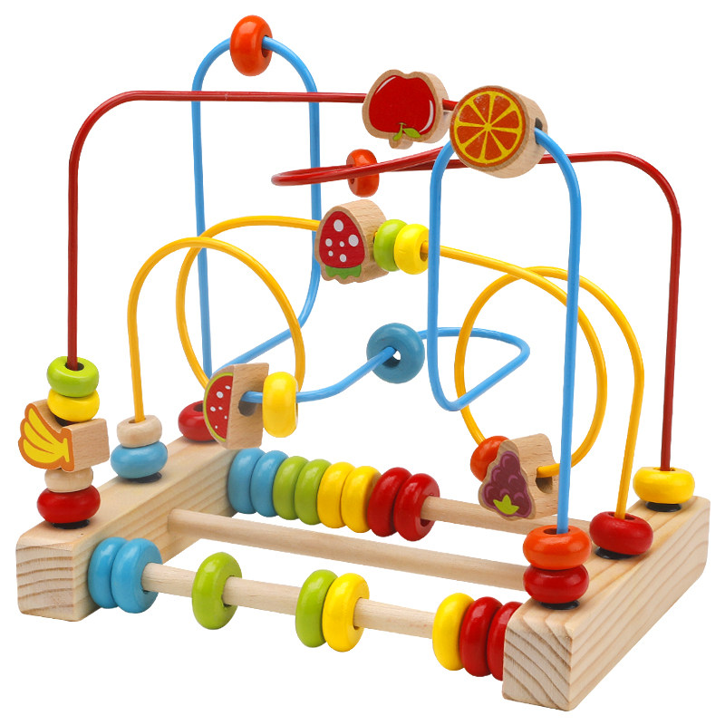 幼儿童绕珠串珠益智力玩具6一12个月婴儿0宝宝积木1-2岁3男孩女孩