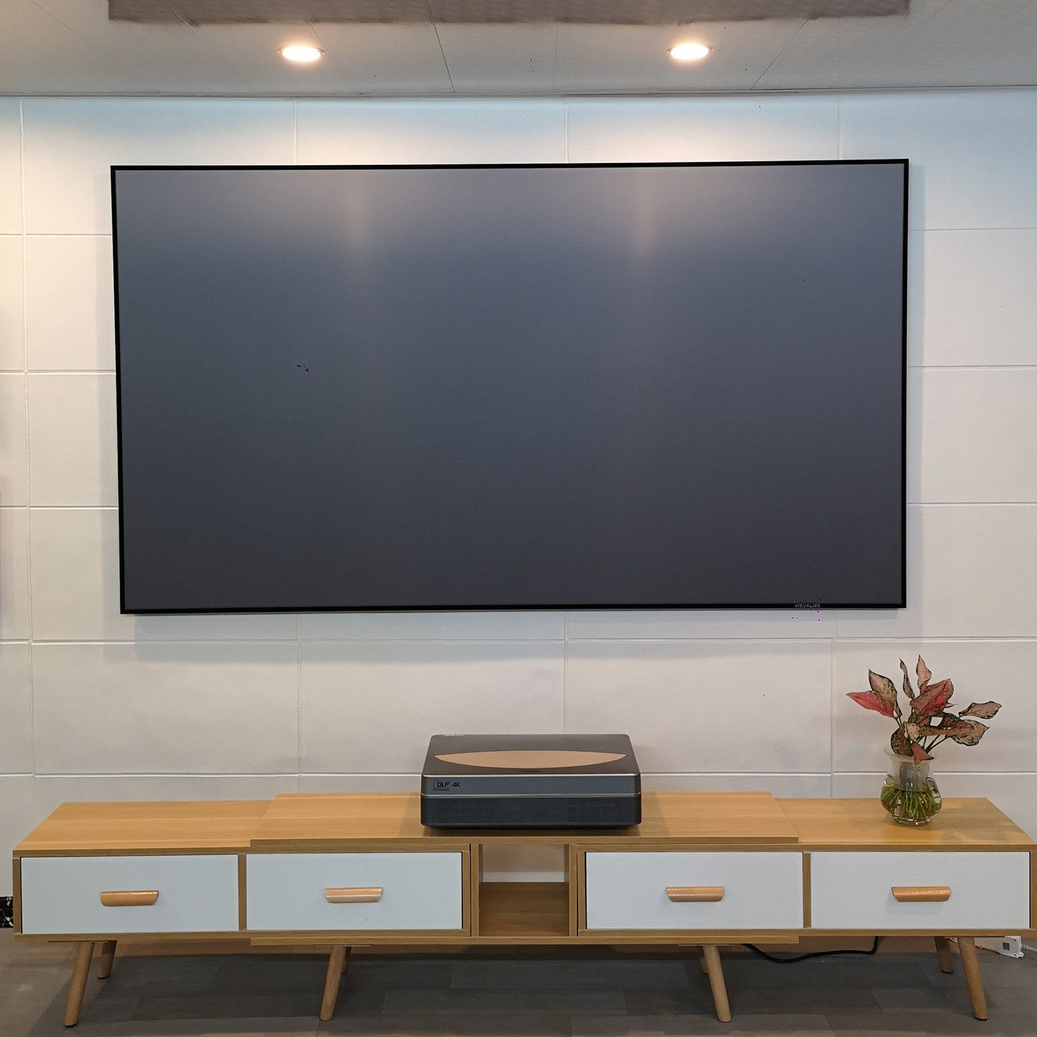 超短焦抗光幕hs激光电视专用屏幕边框画框幕布