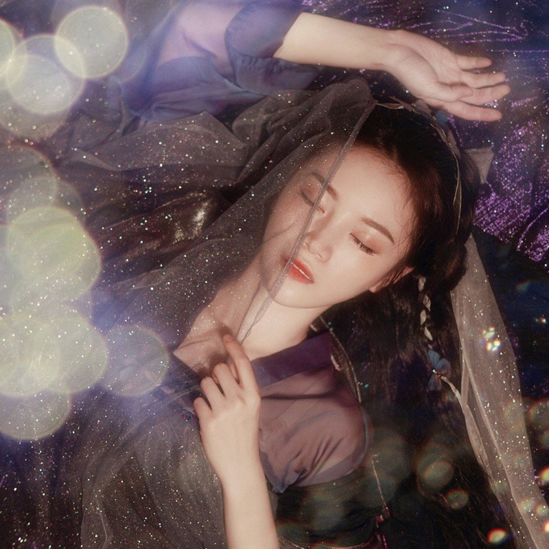 山海集汉服原创正品北极星汉服女齐胸襦裙6米摆裙记小紫星空系列