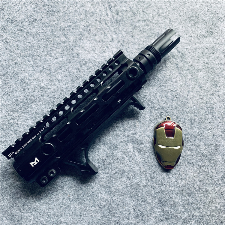 【mi红黑套装】锦明8/9代m4精击slr下供弹金属mim-10鱼骨7寸