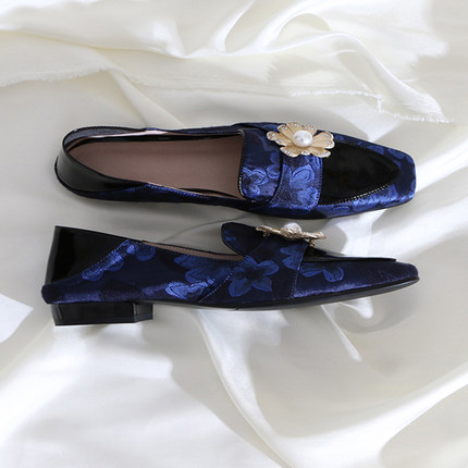 莲花府邸乐福鞋欧美简约女鞋一脚蹬