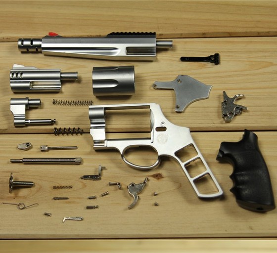 史密斯维森m500左轮玩具手枪模型金属可拆卸1:2.