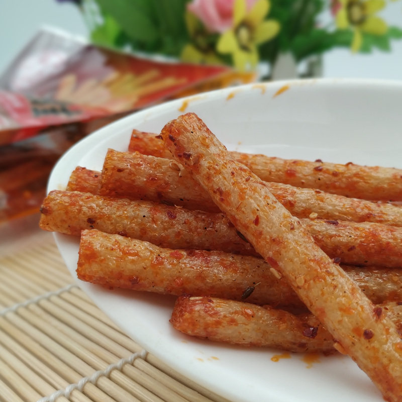 翻天娃辣翻天辣条翻天薯条天九靓翅红烧牛腩爆辣牛筋湖南特产