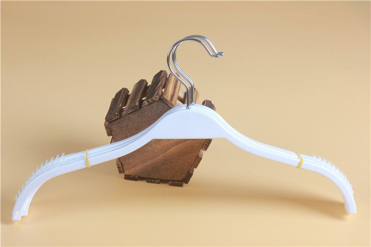 新款服装店女装白色衣架防滑实心架子加厚光面塑料衣架