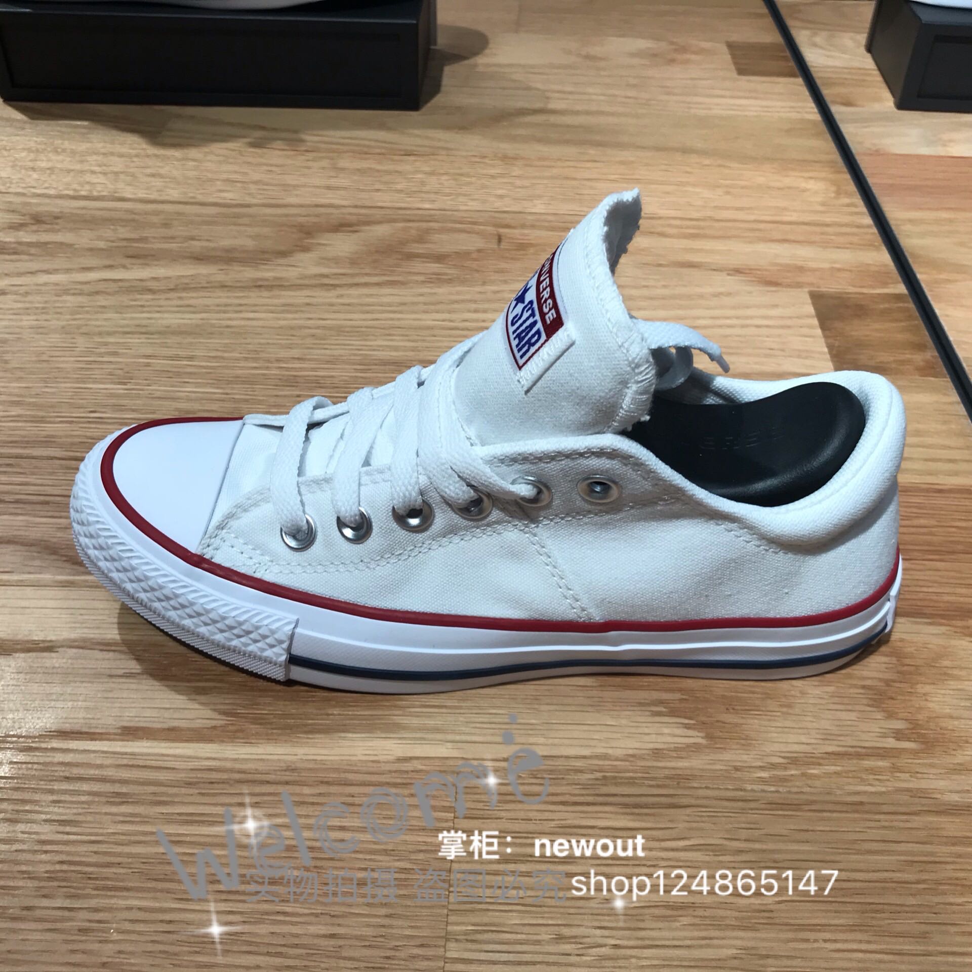 converse匡威新款allstar经典白色系带百搭低帮帆布