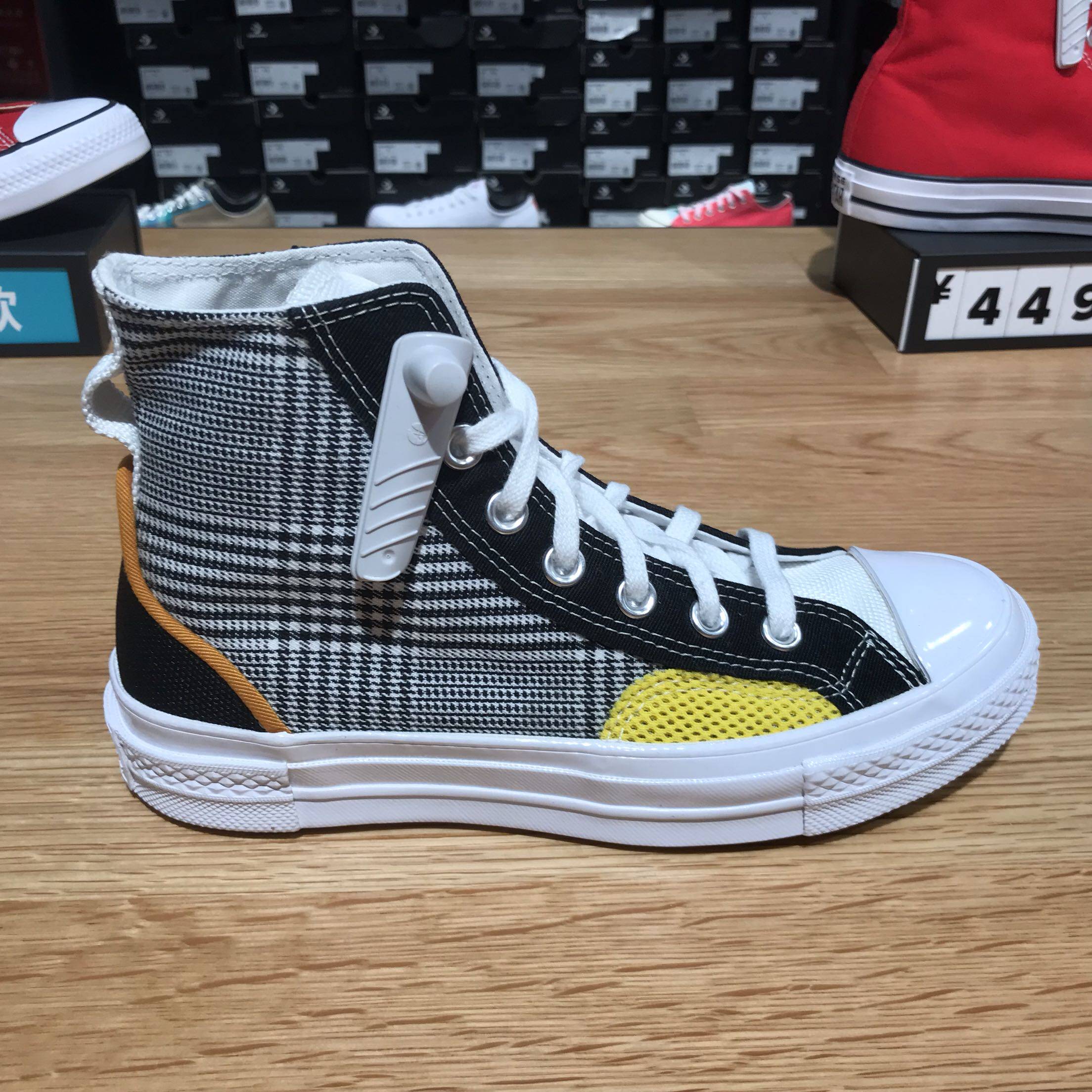 匡威新款1970s解构拼接格子复古古格纹高休闲帆布鞋