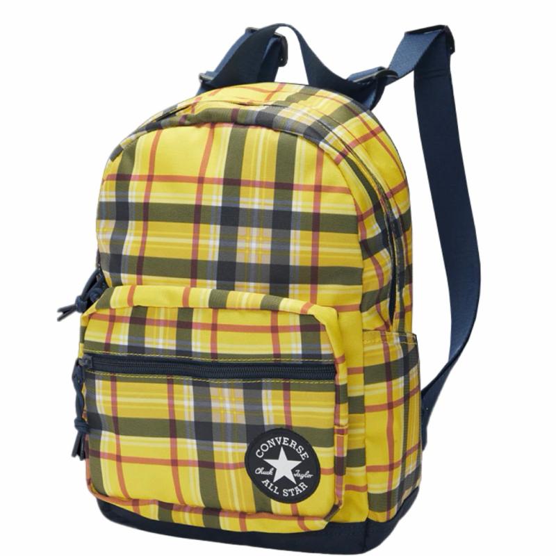 converse匡威复古黄色格子旅游小包双肩包背包背包男双肩背包