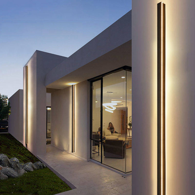 壁灯户外防水led线条庭院别墅大门长条洗墙壁灯