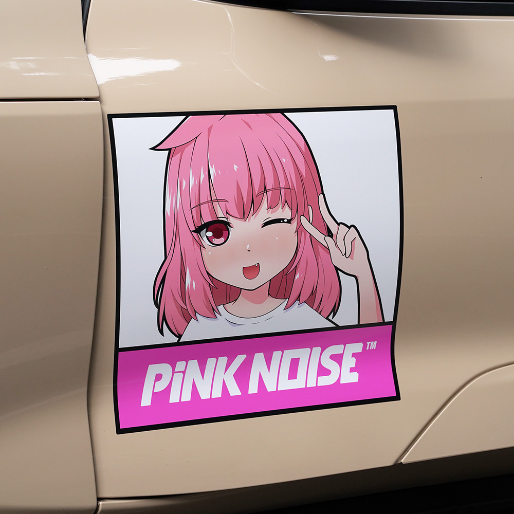 侧门贴纸pinknoise思晴汽车二次元号码潮流车贴划痕汽车装饰贴