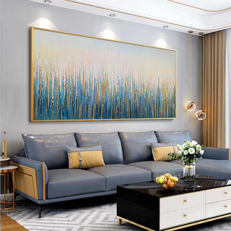 手绘油画轻奢抽象挂画客厅沙发背景墙装饰画现代简约油画