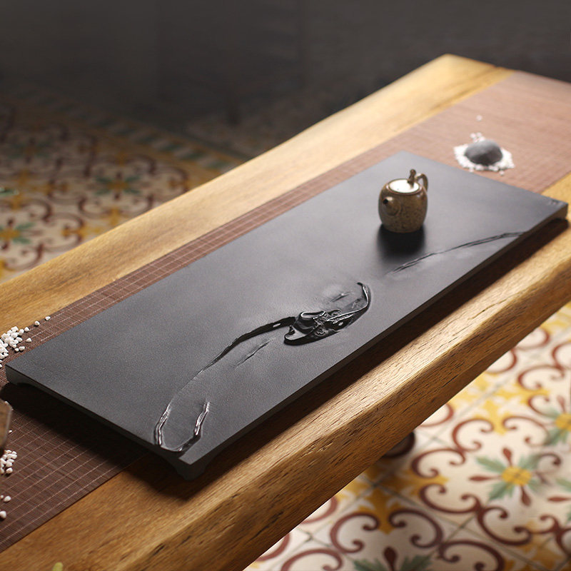    大号黑金石茶台