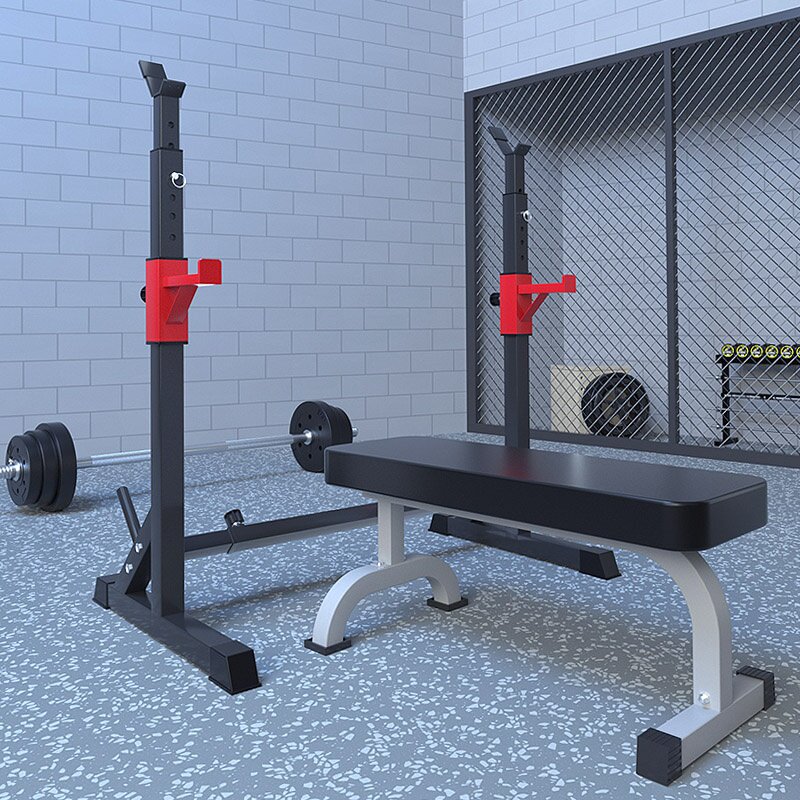 杠铃深蹲架家用简易深蹲卧推架一体健身套装架子举重床