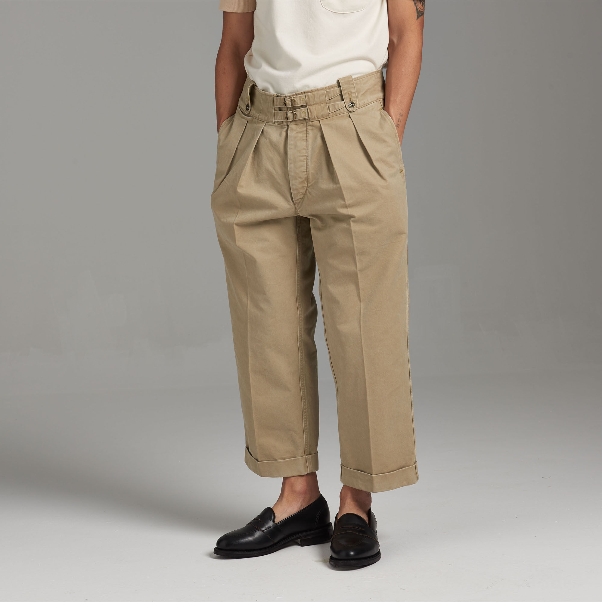 xiexiaojun1950年代gurkha澳大利亚廓尔复古高腰九分休闲裤