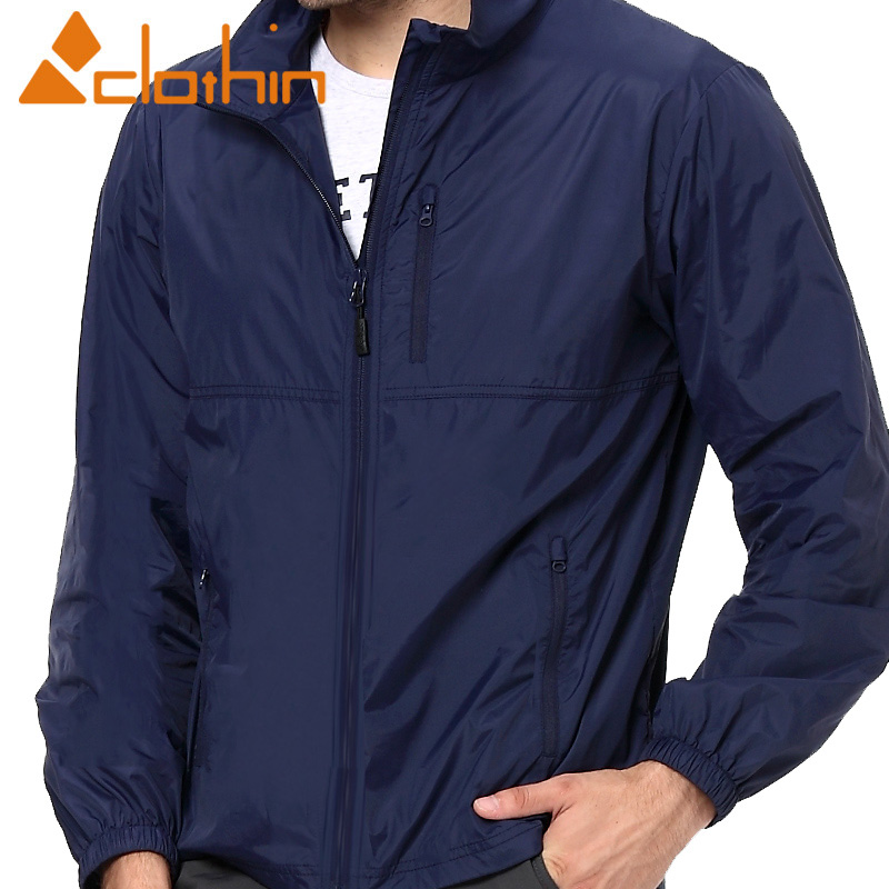 皮肤风衣男士户外运动透气防晒衣春夏新款超轻薄款登山服春季外套