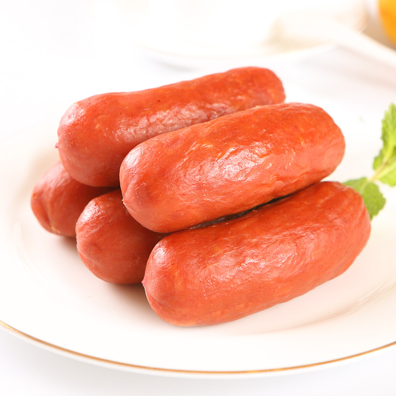 喜旺冷切160g火腿肠香肠零食烤肠即食蒜香香辣猪肉类
