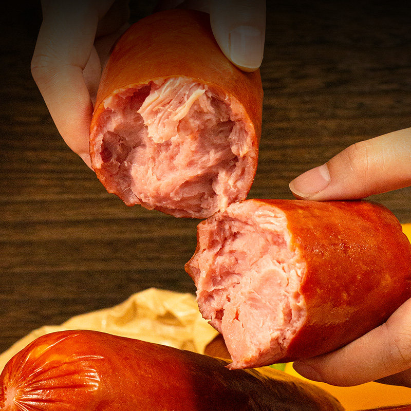 火腿喜旺大块350g2袋火腿肠山东即食香肠猪肉猪肉类