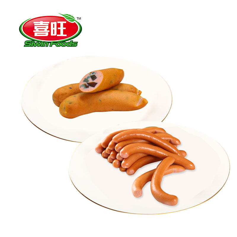 喜旺松花蛋肠约210g2盒维也纳香肠200g3盒皮蛋香肠